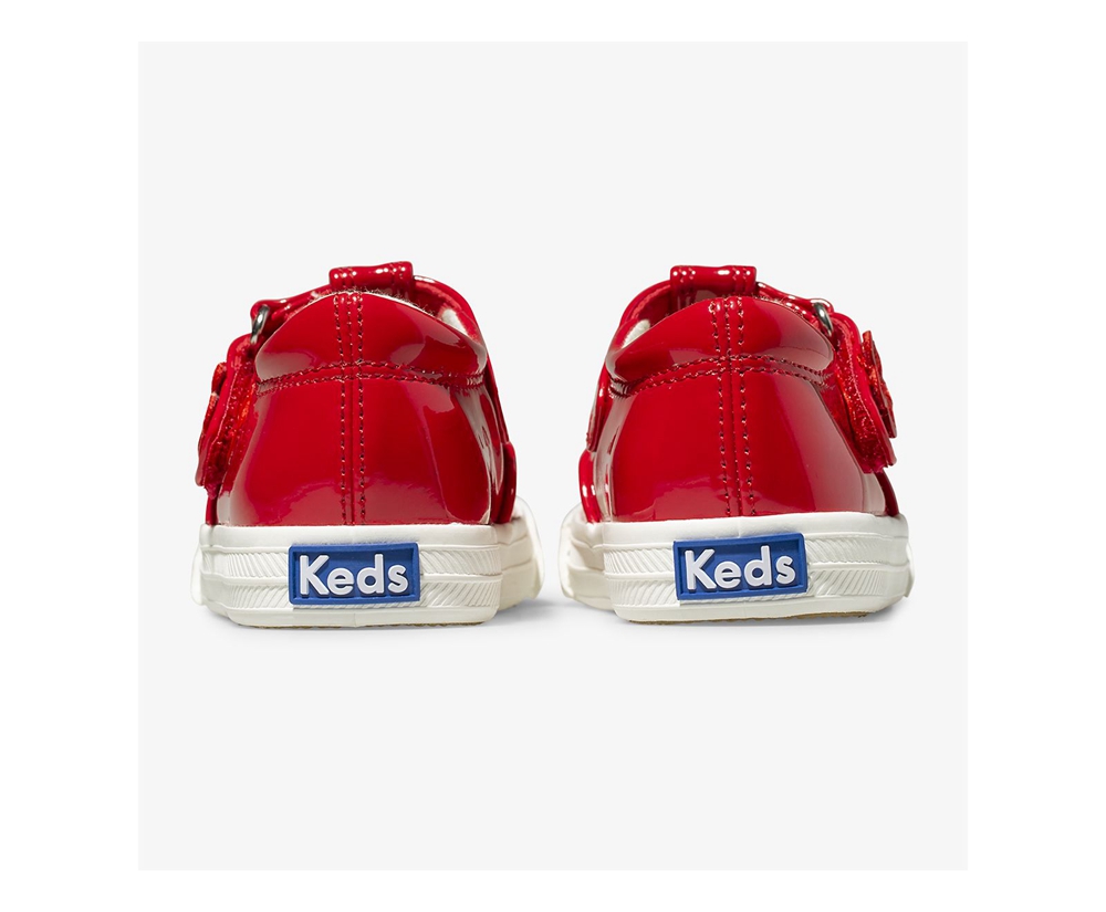 Keds Slip Ons Red - Daphne Patent - Kids CQLTUB-538